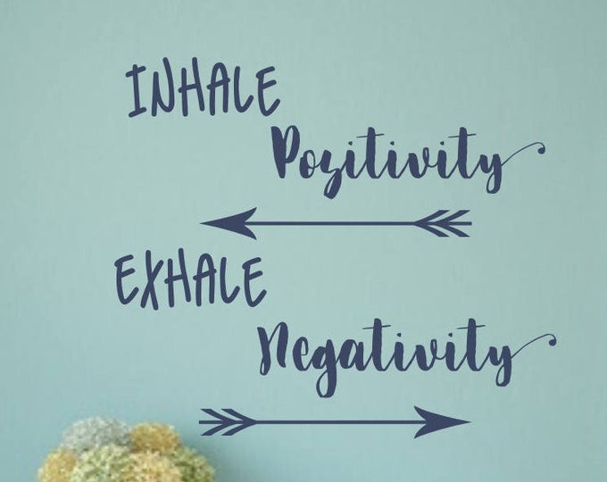 Inhale Exhale wall decal, breathe wall decal, yoga wall art