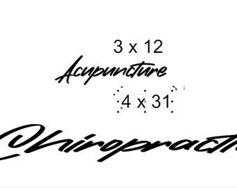 Acupuncture and Chiropractic decals
