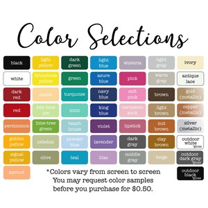 a color selection guide with various color options, including black, light, dark, white, and other shades of green, blue, pink, and more. The guide provides color samples that vary from screen to screen, allowing users to request specific color samples before purchasing. The image is a collage of multiple color selection images, and the text encourages users to avoid redundancy and use clear, concise language.