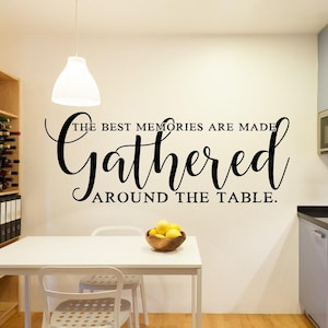 Gather Wall Decal: Dining Room Decor, Meals & Memories