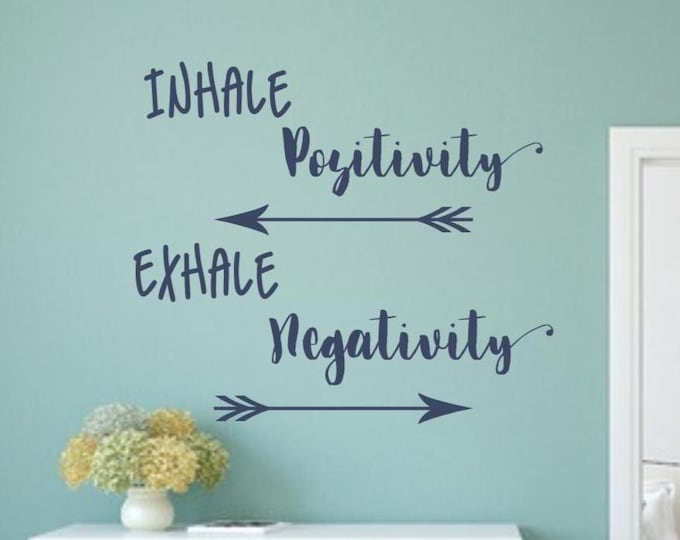 Inhale Exhale wall decal, breathe wall decal, yoga wall art
