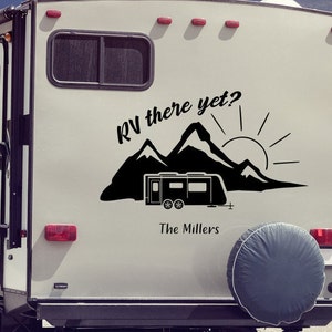 RV There Yet Decal: Custom Motorhome Camper Trailer Vinyl