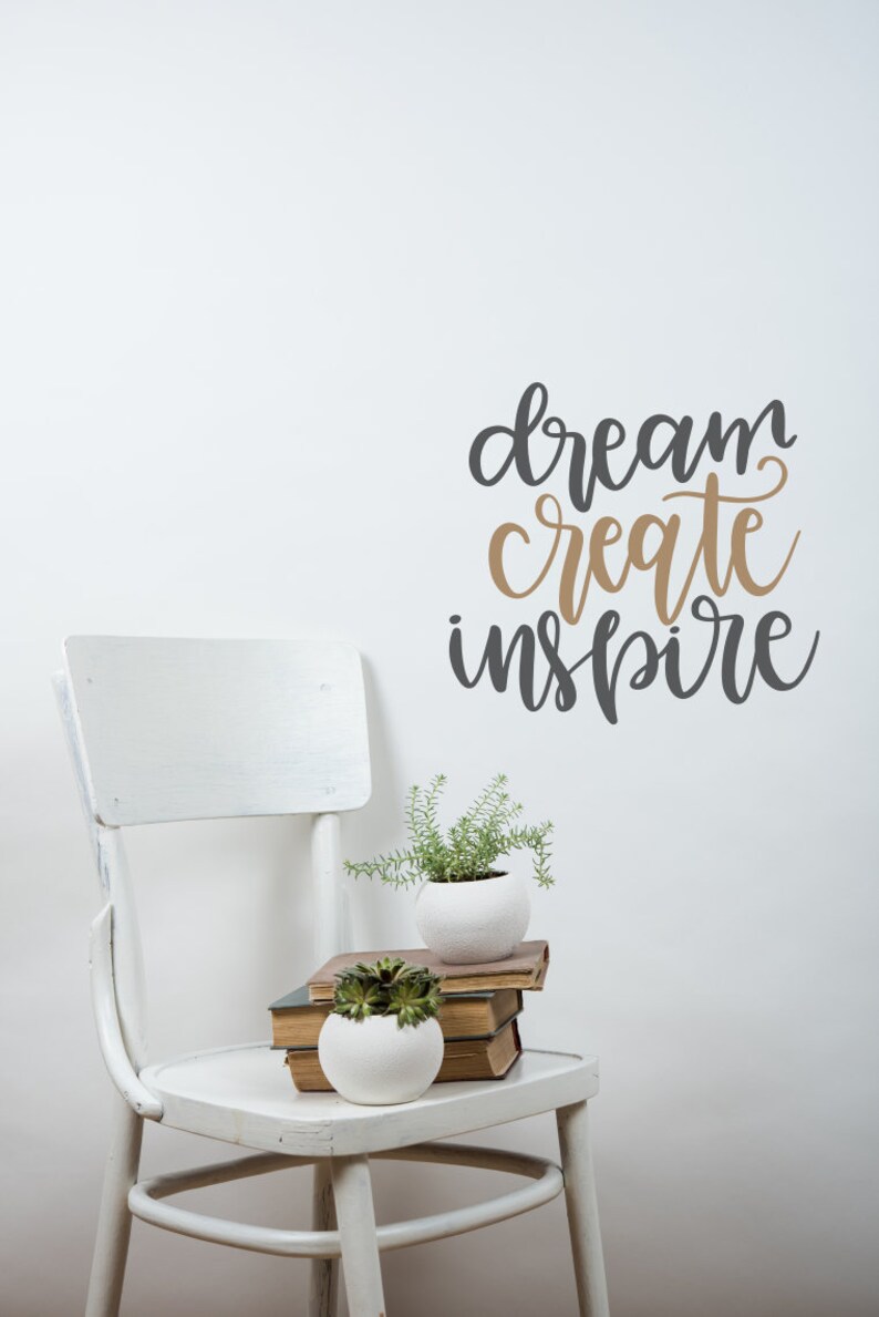 Craft Room Decal Play Room Decal Dream Create Inspire Craft Etsy