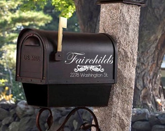 Personalized Last Name Mailbox Decal: Custom Address Numbers