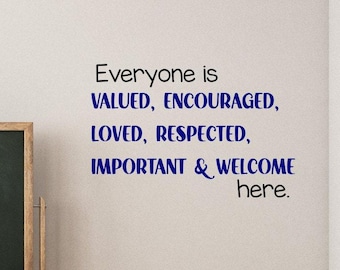 Classroom Positivity Wall Decal: Inclusivity Decor
