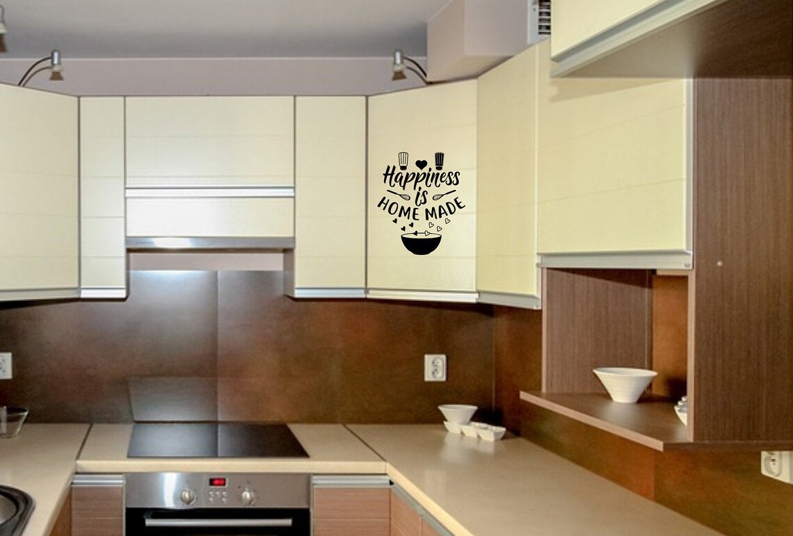 Happiness is Homemade Wall Decal Kitchen Decal Kitchen Etsy