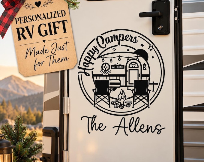 Personalized RV Owner Gift, Custom Camper Decal, Christmas Gift for Campers, Gift idea for RV traveler