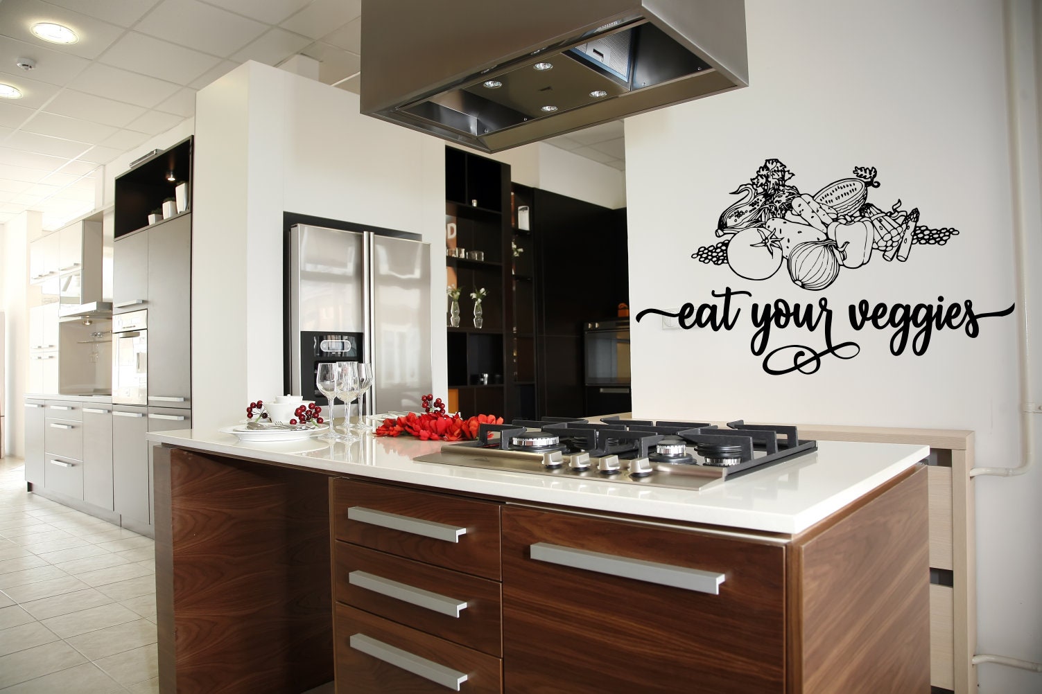 Eat your veggies kitchen wall decal vegetable wall decal Etsy