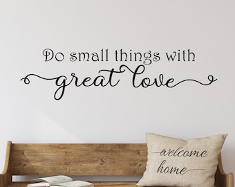 Do small things with great love Mother Theresa quote - Christian wall art, uplifting quote, catholic decor