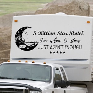 5 Billion Star Hotel RV Decal: Custom Camper Motorhome Decor