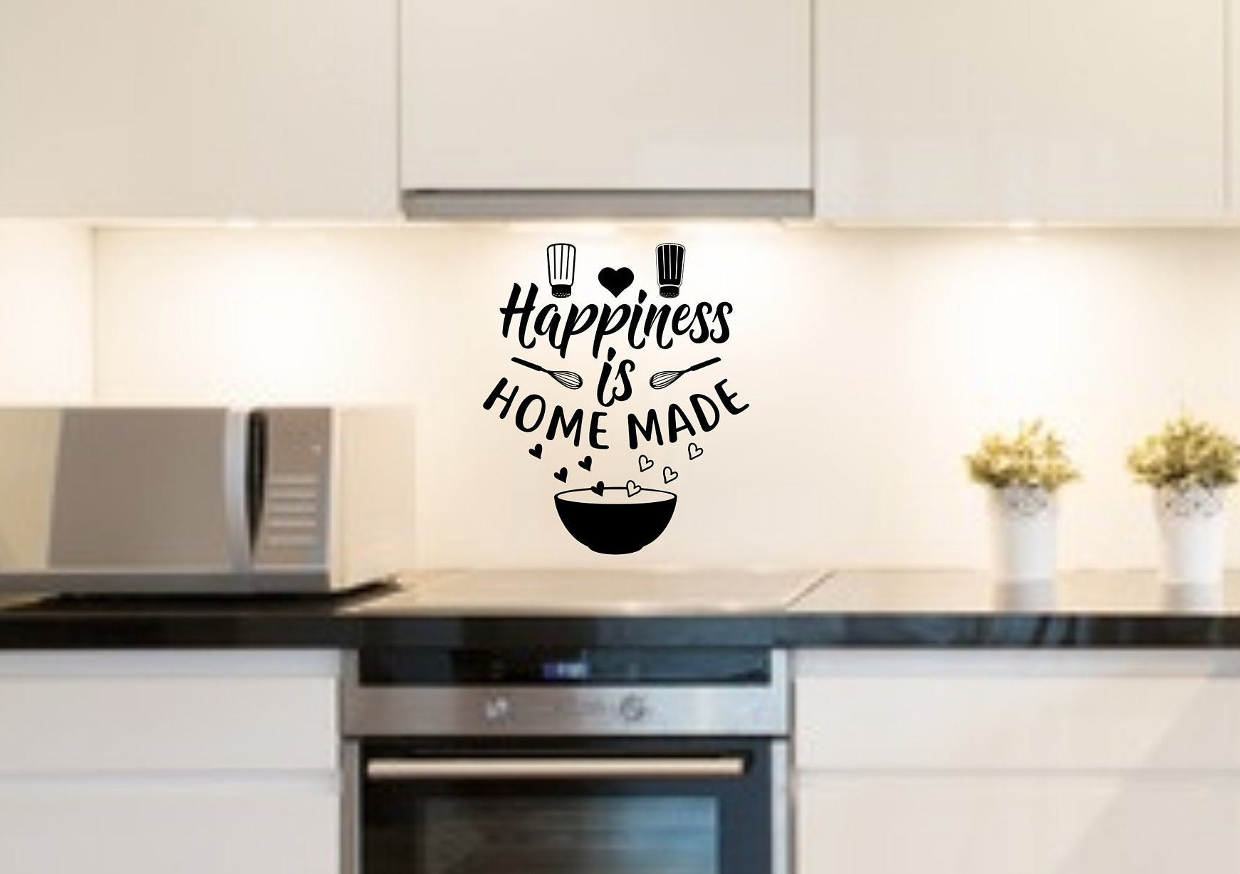 Happiness is homemade Wall Decal Kitchen Decal Kitchen Decor