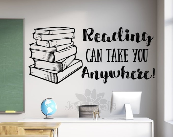 Reading wall decal //gift for readers