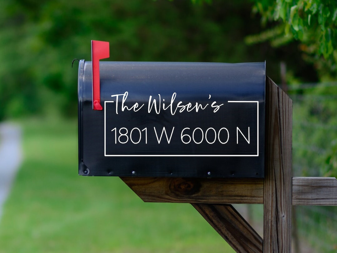 Last Name Mailbox Decal, Address Decal, Mailbox Numbers, Mailbox Stickers, Mailbox Lettering