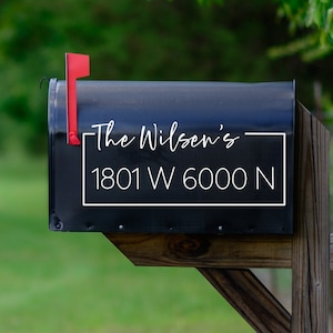 Last Name Mailbox Decal: Custom Address Stickers
