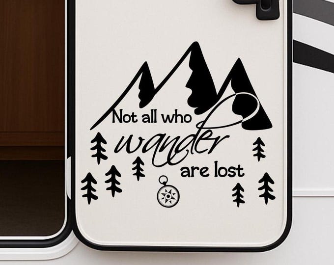 Wanderlust Decal: Mountain Adventure Quote, Travel Decor
