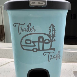 Trailer Trash Decal Camper Decal Trash Can Decal Rv Decor - Etsy