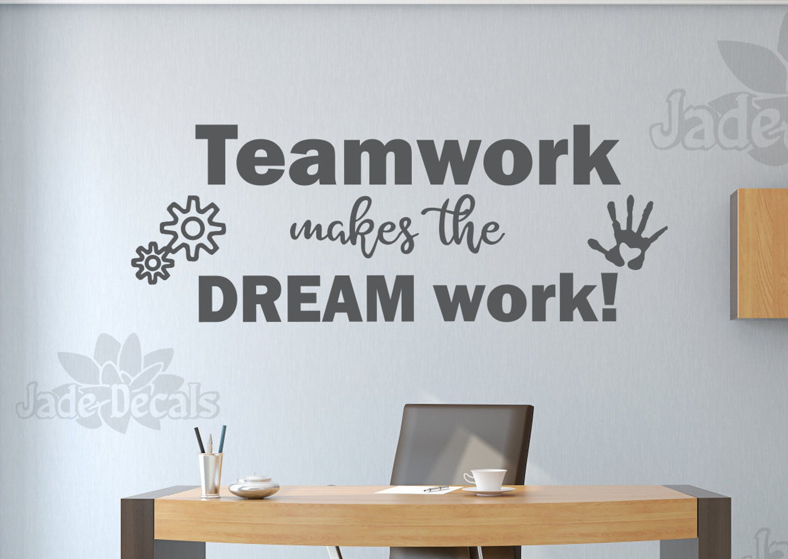 Teamwork Wall Art Vinyl Decal Office Decor //teamwork Makes Etsy