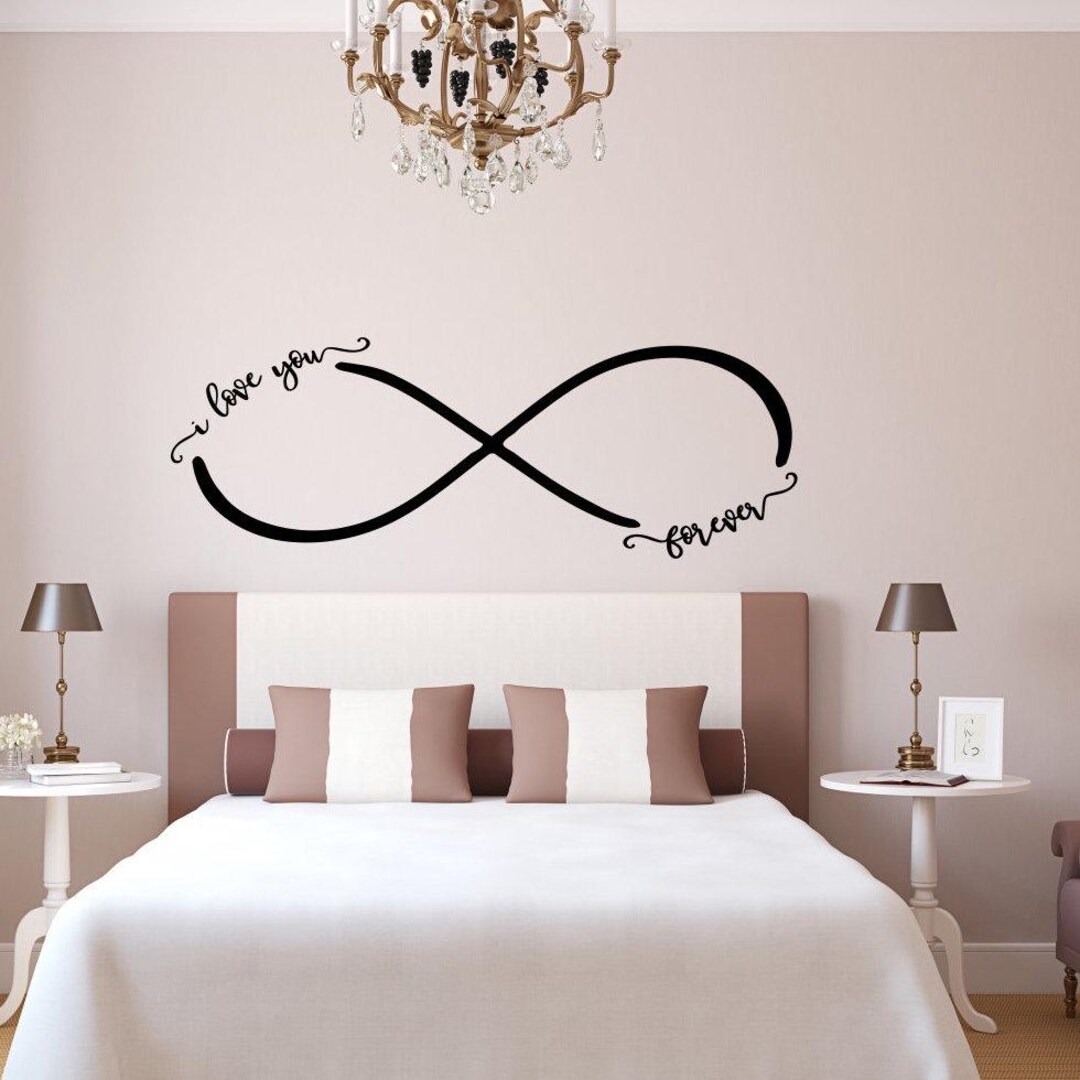Infinity Wall Decal: I Love You Forever, Master Bedroom Art - Etsy