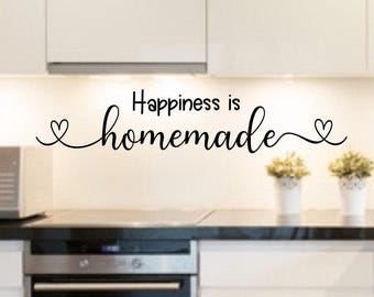 Happiness is Homemade Kitchen Wall Decal - Farmhouse Decor