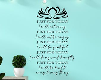 Reiki Principles Wall Decal: Spiritual Meditation Room Decor