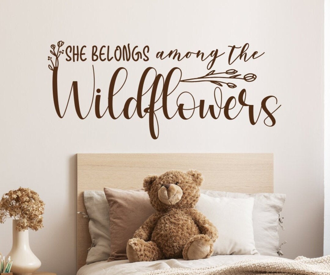 Baby Girl Nursery Decal Wall Decal Girl Nursery Decor She Etsy