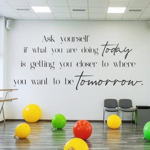 Inspirational Gym Wall Decal: Motivational Quote, Home Gym Decor