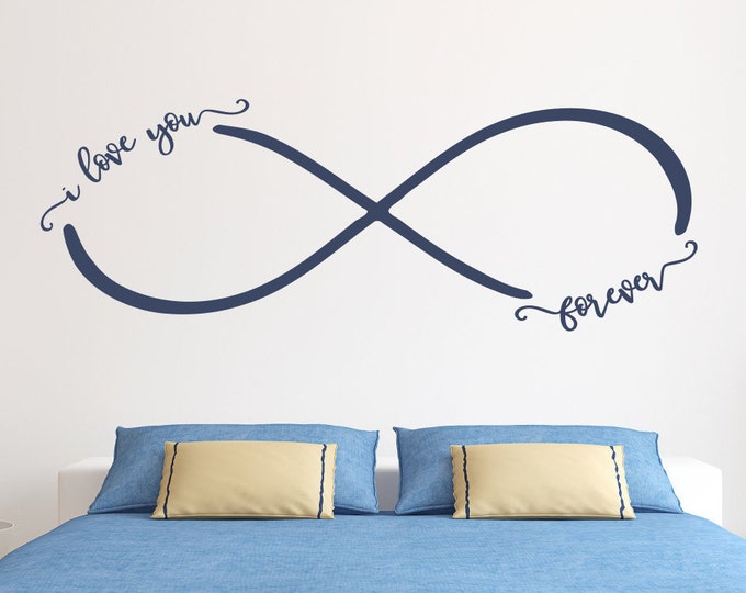 Infinity wall decal, I love you forever, love wall decal, infinity decal, infinity symbol