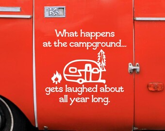 Camping Vinyl Decal: Vintage Camper RV Decor