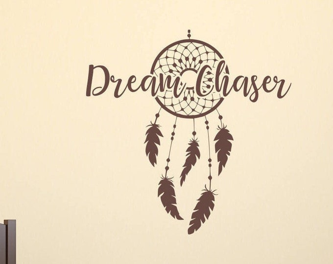 Dreamcatcher wall decal, boho dreamcatcher decal, large dream catcher, dream chaser decal