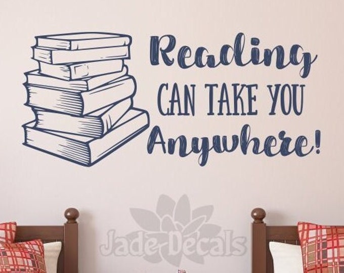 Reading wall decal //gift for readers