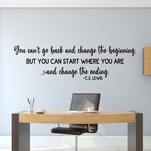 CS Lewis inspirational quote wall art vinyl decal, office wall decor, classroom decal