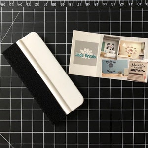 Professional squeegee for vinyl decal application. Squeegee add on.