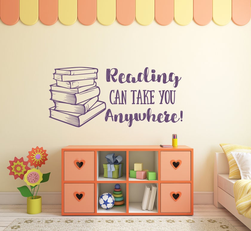 Reading wall decal //gift for readers