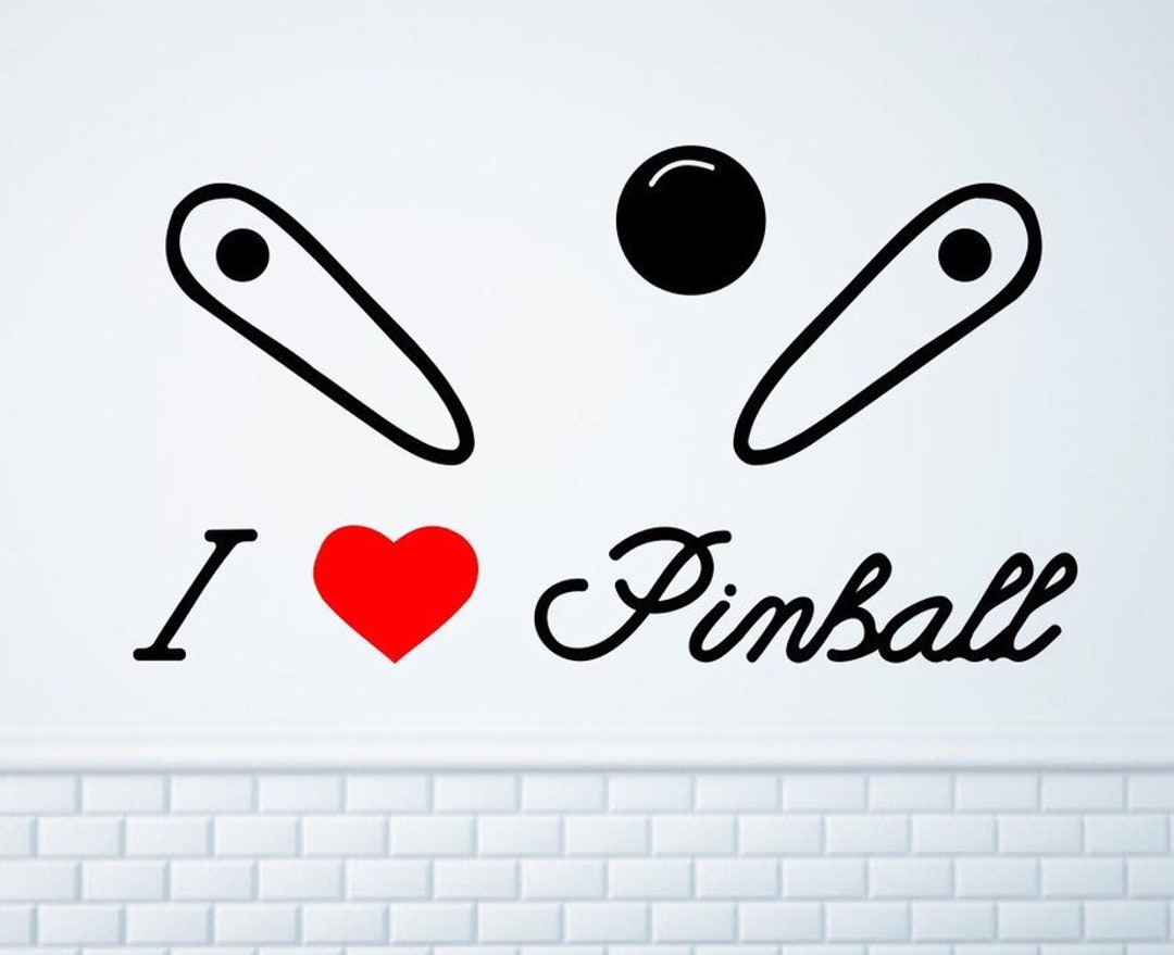 Pinball Wall Decal Game Room Decor Pinball Gifts Arcade Wall Etsy