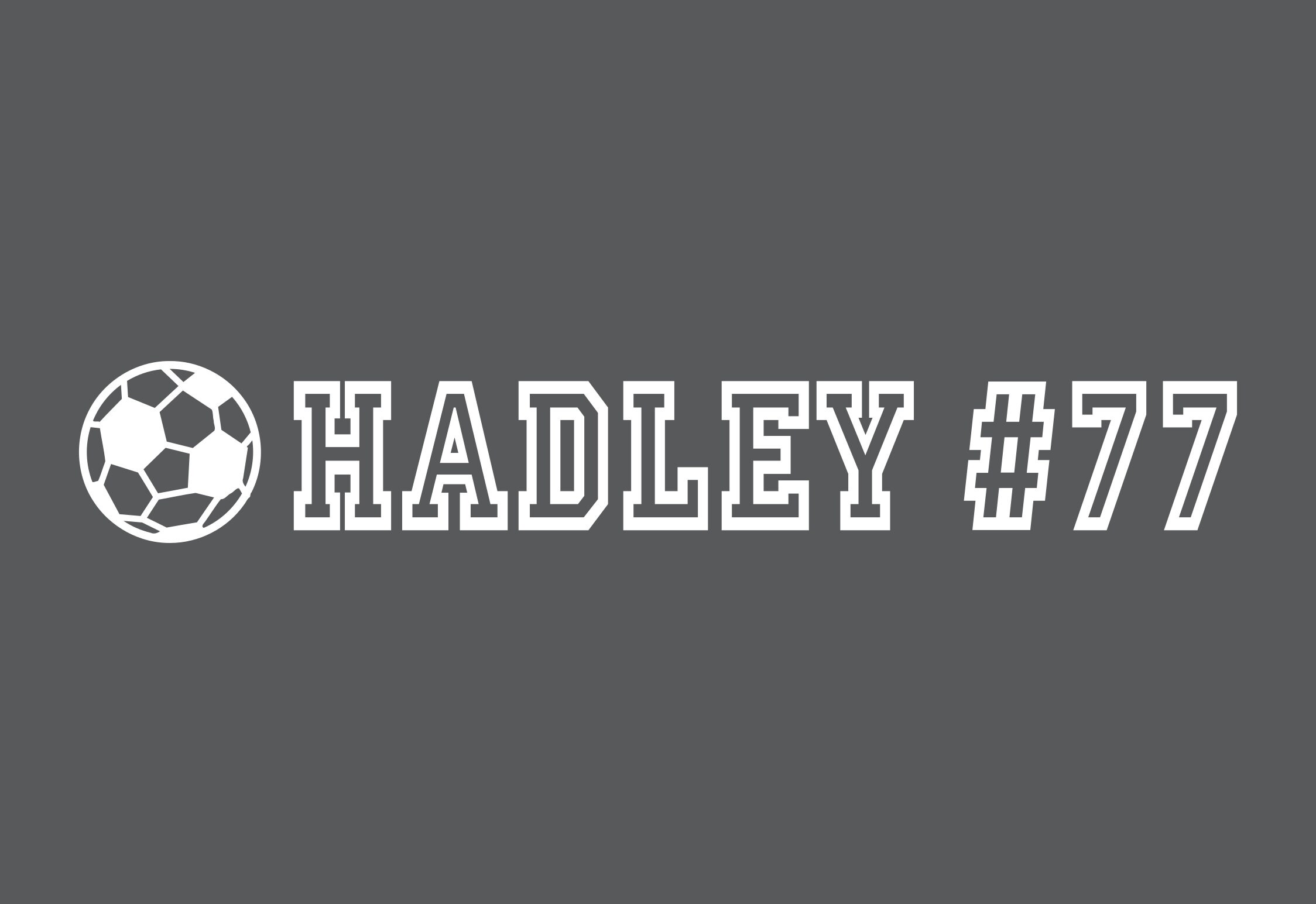 Soccer #77 decals