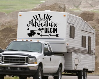Personalized RV Camper Decal: Let the Adventure Begin