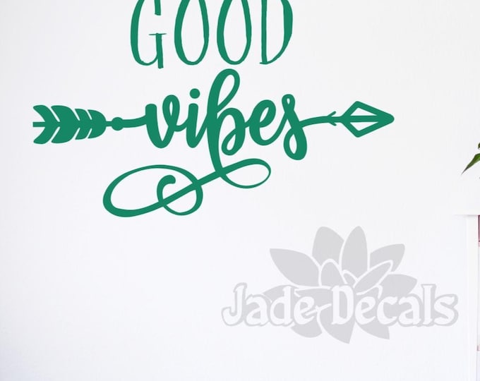 Good vibes, wall decal, good vibes only, positive vibes, laptop decal, computer decal, macbook decal, good vibe tribe