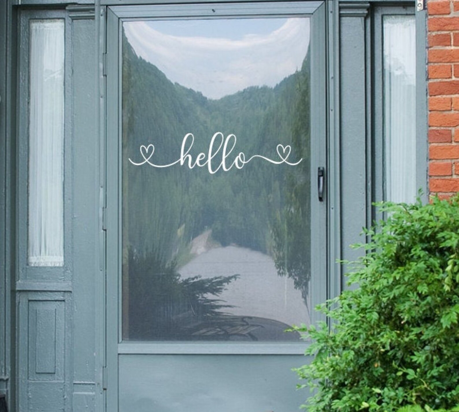 Hello Decal Front Door Decal Door Decal Entryway Decal Etsy