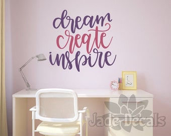 Dream Create Inspire Decal: Craft Room Decor