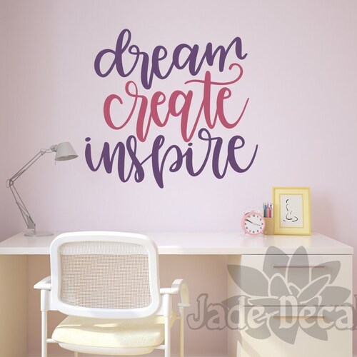 Craft Room Decal Play Room Decal Dream Create Inspire Craft Etsy