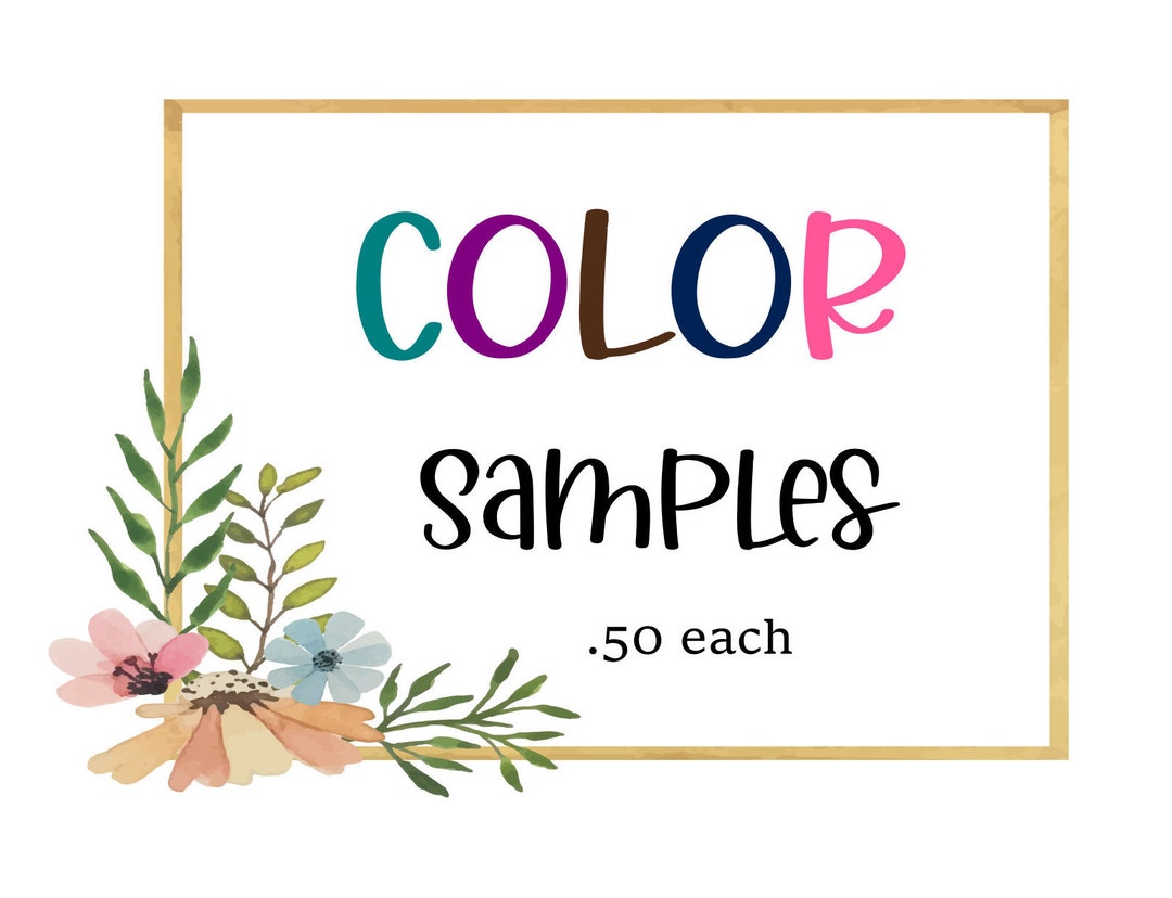 Wall Decal Color Samples for Jade Decals Only 50 Cents Each Etsy