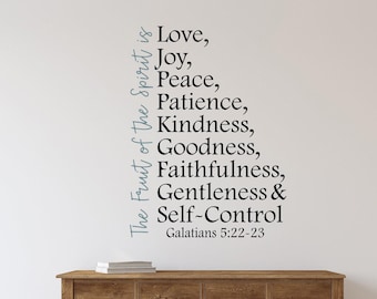 Fruit of the Spirit Wall Decal: Christian Scripture Decor