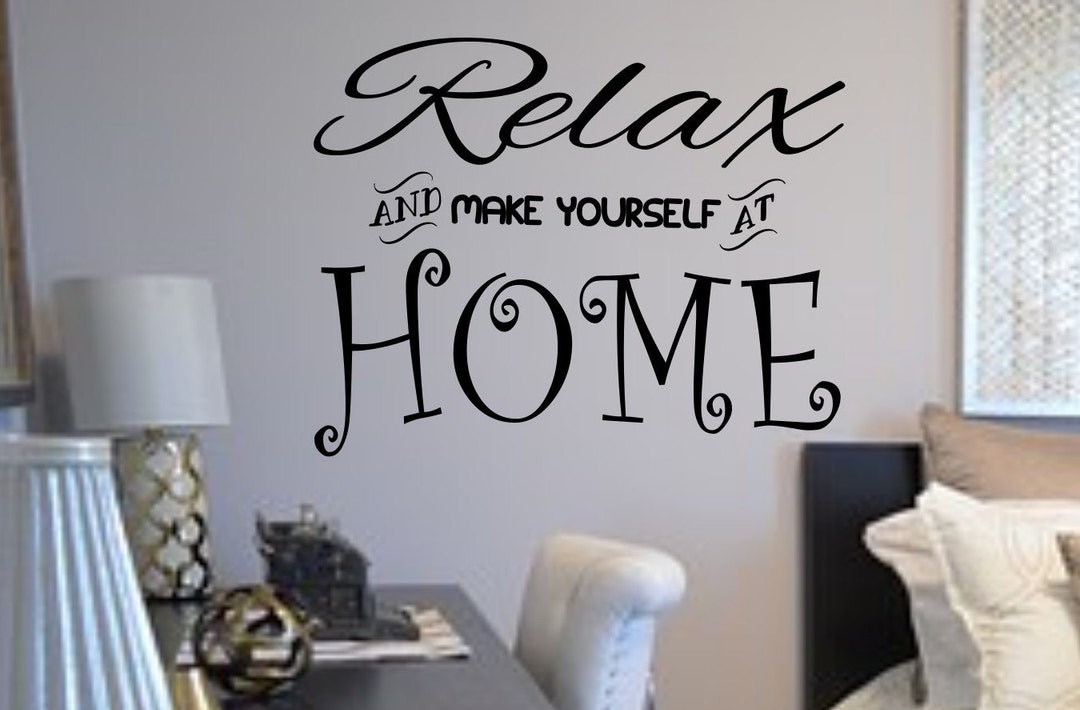Relax Wall Decal, Living Room Decal, Entryway Decor, Relax and Make