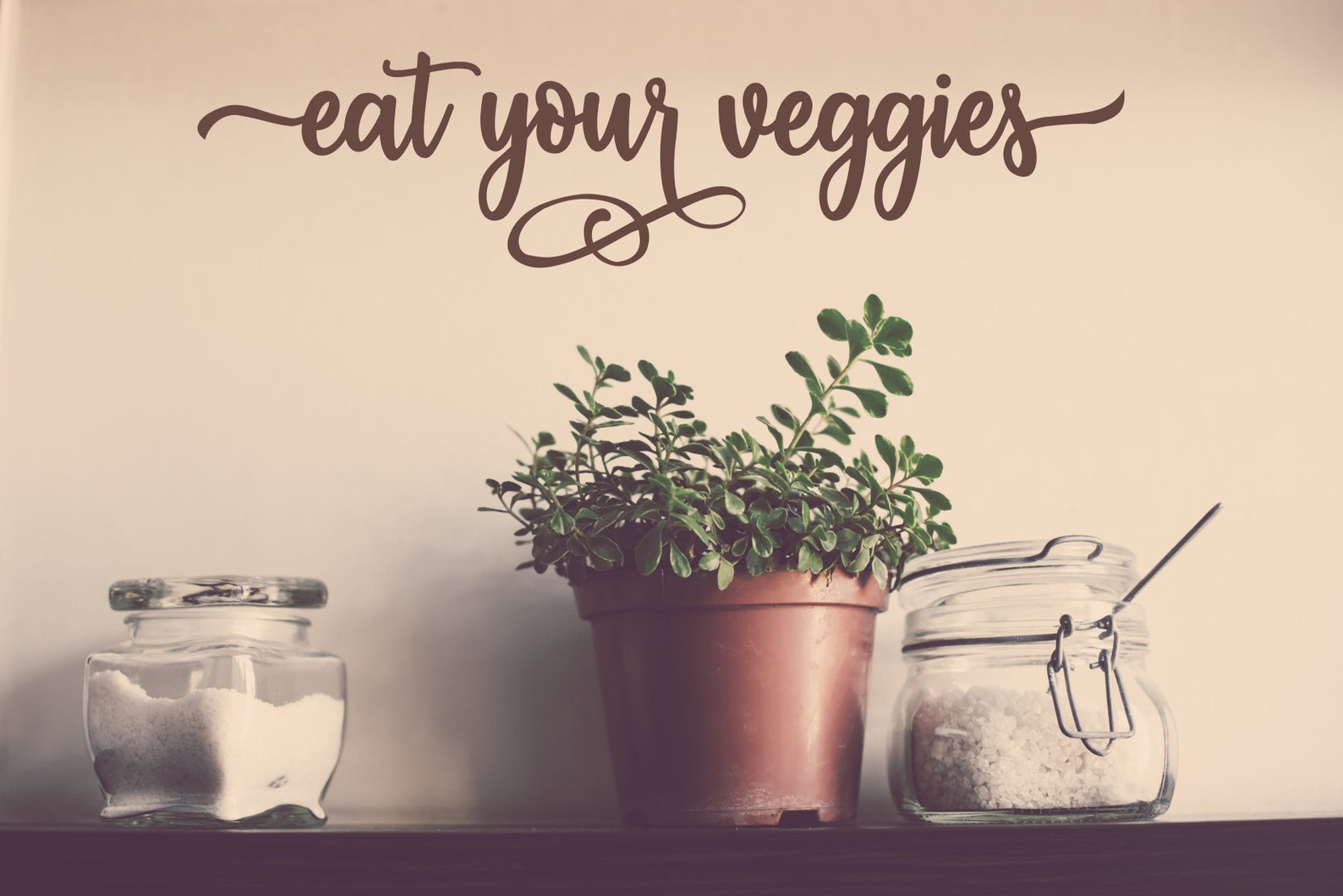 Eat your veggies kitchen wall decal vegetable wall decal Etsy