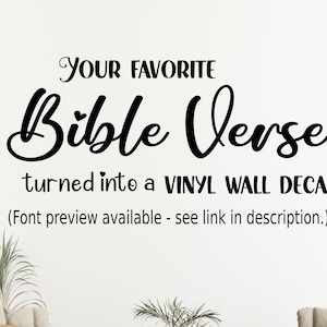 Custom Bible Verse Wall Decal: Personalized Scripture Vinyl Art - Etsy