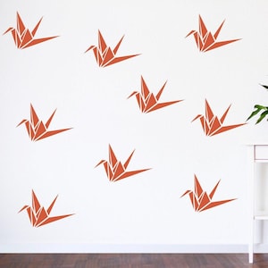 Origami Crane Wall Art Decals: Nursery & Living Room Decor