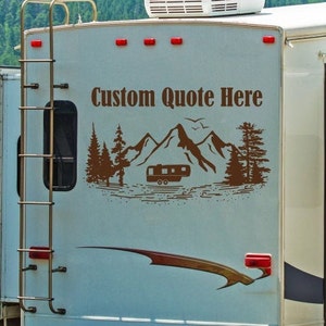 Custom quote for RV, custom RV decal, personalized rv decal, rv camper decal, motorhome decal, vinyl rv decal, custom quote decal