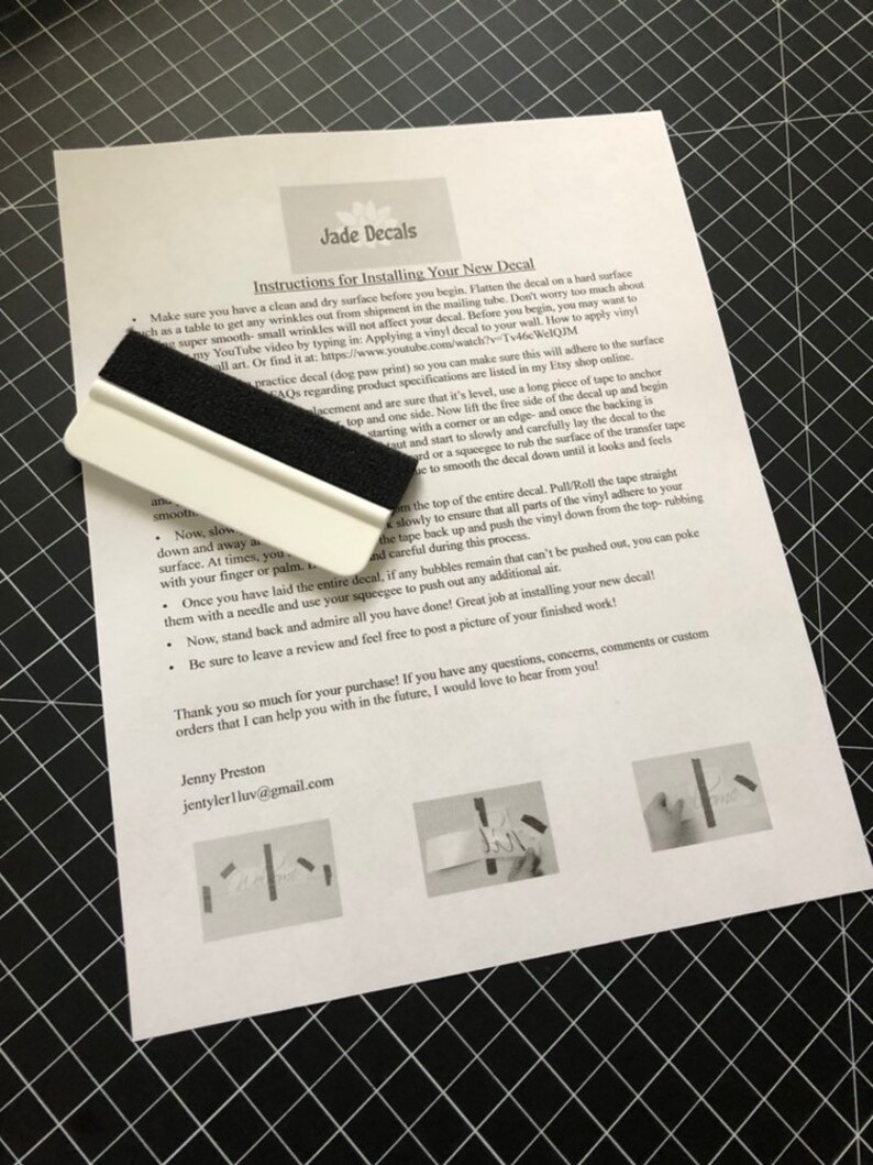 Professional Squeegee for Vinyl Decal Application. Squeegee Etsy