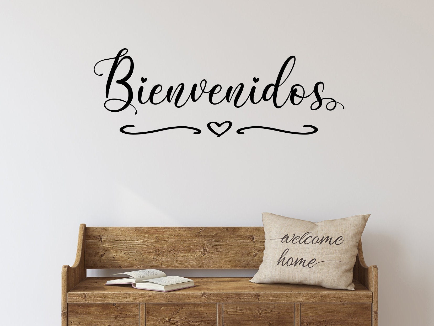 Welcome - in Spanish. Lettering. Bienvenido. | Sticker