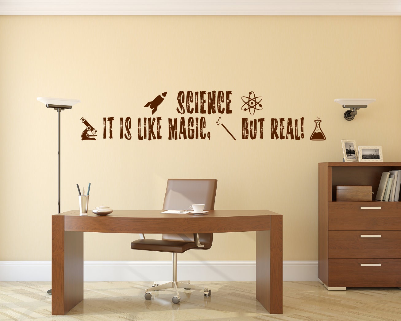 Science Decor, Science is like magic but real wall decal// classroom decor